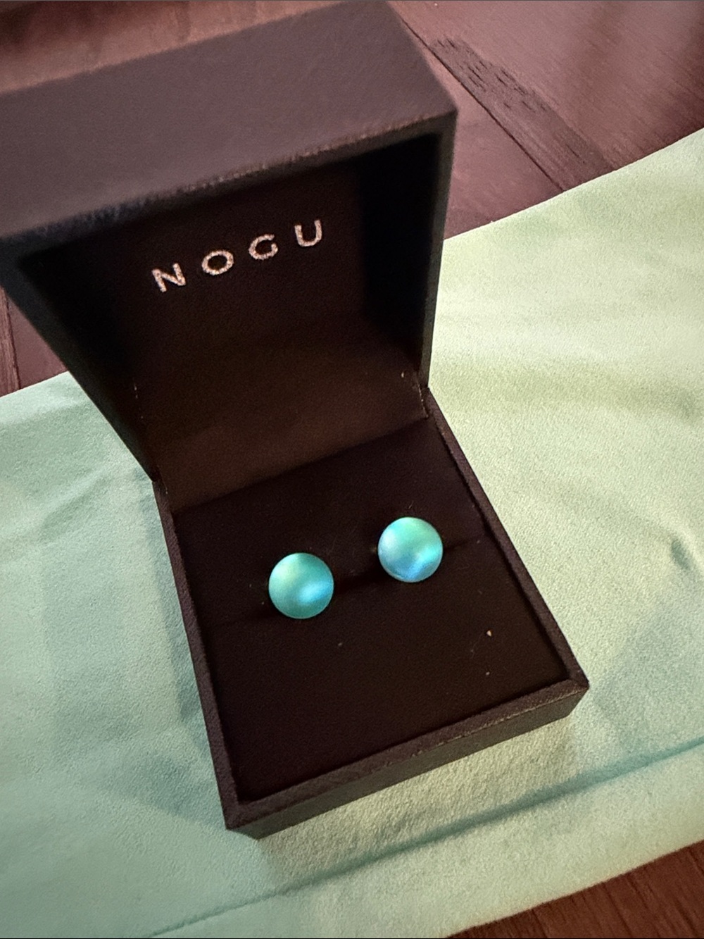 NOGU Mermaid Glass stud earrings - green